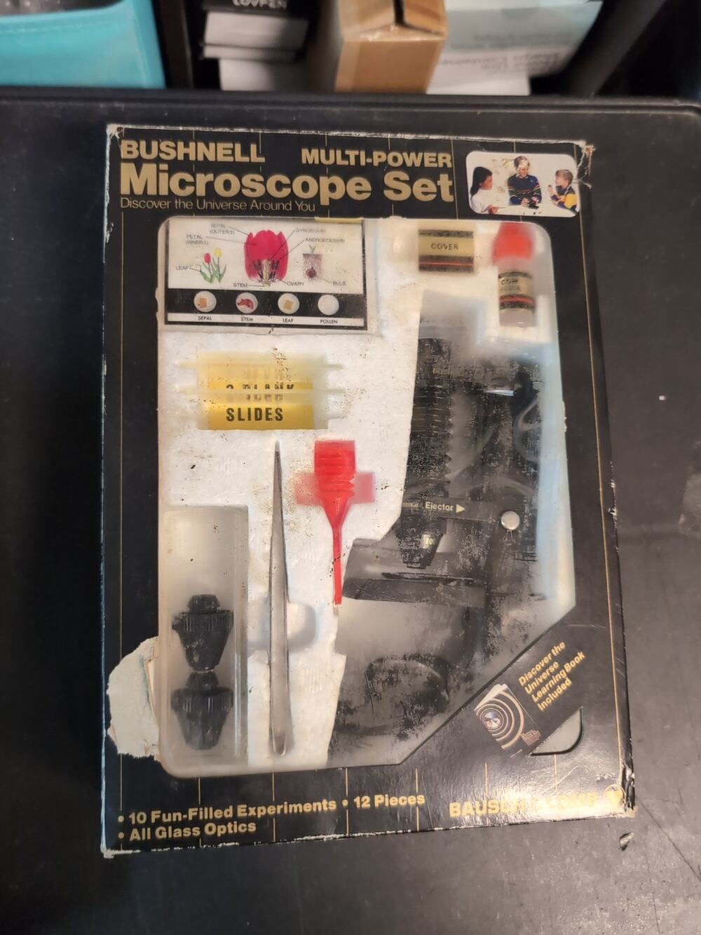 Vintage Bushnell Multi-Power Microscope Set Model 18-0100 In Original Box